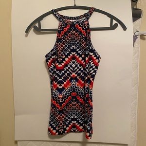 red white and blue child tank top